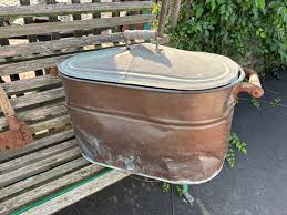 Antique (approx Over 24"long X 14" High) Oval Tin Boiler ...