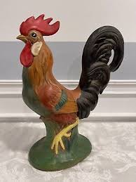 VTG Holland Mold Ceramic Hand Painted Rooster 15 ...