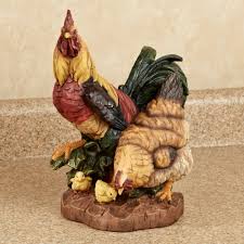 Rooster and Hen Tabletop Accent