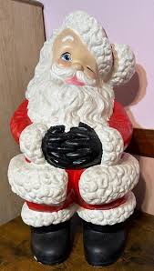 Vintage Retro Atlantic Mold Ceramic Winking Santa Claus ...