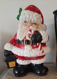 c1970s Vintage Christmas Ceramic Handpainted Winking Santa ...