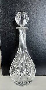 Vintage Clear CRYSTAL Cut Decanter Carafe With Stopper ...