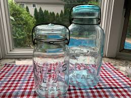 Vintage Blue Atlas E-Z Seal Jars: Half Gallon & Quart - Etsy