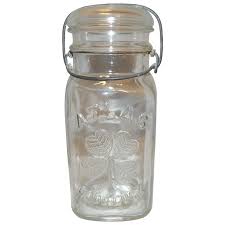 Similar Items to Hazel Atlas One Quart Good Luck Canning Jar ...