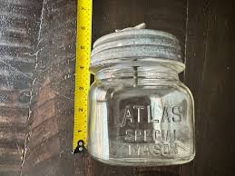 Antique VTG Atlas Mason Jar Clear Glass & Zinc Fox Animal Lid 1950's 1960's | eBay