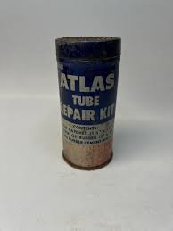 Vintage 1960s Original Atlas Tubeless Tire Rubber Repair Kit Advertising Can | eBay