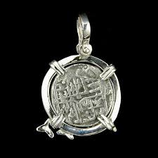 Atocha Jewelry - 2 Reales Silver Coin Dolphin Pendant ...