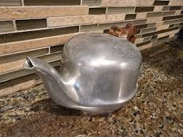 Mid Century Modern Picquot Ware Molded Teapot 1950 Sycamore Wood Handle England | eBay