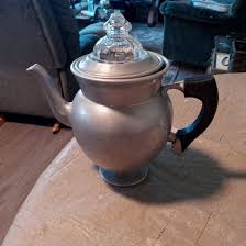 Vintage Fire King Universal Aluminum Coffee Pot Wooden Handle 8"High!! OBO!! for Sale in Kelso, WA - OfferUp