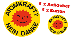 ATOMKRAFT? NEIN DANKE 5 Aufkleber + 5 Button Set | eBay