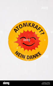 German sticker, Atomkraft? Nein danke, Nuclear power? No ...
