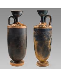 Ancient Attic Greek Pair of Black Glazed Lekythoi — e ...