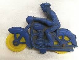 1950'S AUBURN PLASTIC MOTORCYCLE POLICE OFFICER ...