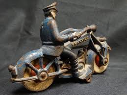 Hubley Champion Harley Davidson and Rider Cast Iron Toy ...