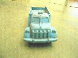 Vintage Auburn Blue Rubber Toy Truck With Yellow Wheels Made ...