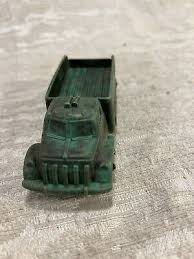 Vintage Auburn Blue Rubber Toy Truck With Yellow Wheels Made ...
