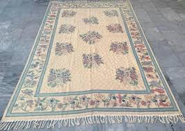 Vintage French Style Aubusson Rug Needlepoint Chain stitch Rug 6x9 ft Free Ship | eBay