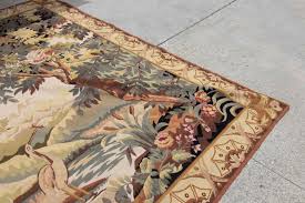 1950s French Hand-Stitched Tapestry with Landscape and Bird ...