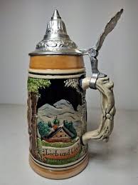 Western Germany Beer Stein Lieb Und Lied Einfroh Gemut 7 ...