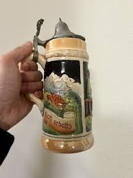 Vintage German Lidded Stein Hopfen Und Malz Gott erhalt's ...