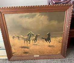 Framed 1960's “Free As The Wind” Art Print