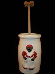 Black Americana Mammy Butter Churn Crock