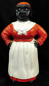 Cast Iron Black Americana Uncle Moses Bank 5.25" Tall