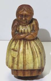 Vintage Old Woman Folk Art Small Statue Figurine 3-1/8" Tall ...