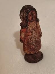 Vintage Cast Iron Toy Girl Little Red Riding Hood Hubley ...