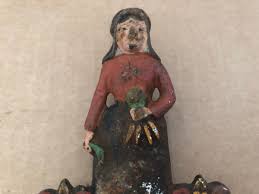 Vintage WILTON CAST IRON Figural Amish Lady Wall Mount ...