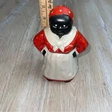 Other | Vintage 7 African American Woman Cast Iron Coin Bank ...