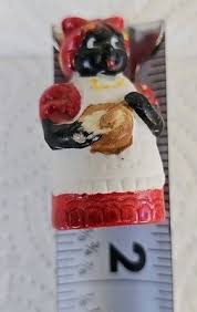 Antique Miniature Dolls With Crochet Dresses Bonus Sewing Advertising Shadow Box | eBay