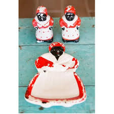 Kitchen | Vintage Porcelain Early Americana Salt Pepper And ...