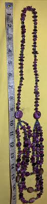 Purple Multi-Color Multi-Strand Necklace 19” | eBay