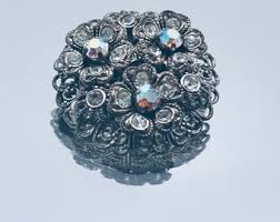 Vintage Auora Borealis Brooch - Etsy