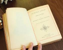 Vintage 1880s Book, Elizabeth Barrett Browning, Aurora Leigh ...