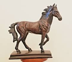 Gorgeous Vintage Detailing Arabian Horse Figurine Mahogany ...