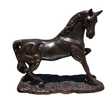 Trotting Horse Head Turned Right Aluminum Home Decor ...