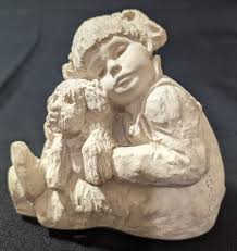 Vintage Austin Art Sculpture Dee Crowley Bright Eyes PUPPY ...