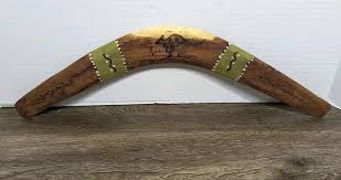 Handmade Wooden 21" Boomerang Hand Painted Australia ...