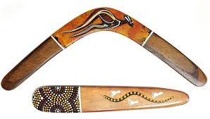 Aboriginal Returning Boomerang and Message Stick | Gift Pack ...