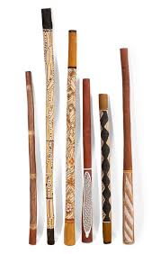 Lot - Collection of Six Assorted Aboriginal Painted Didjeridu