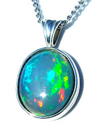 10.1 carat Solid Ethiopian Opal and sterling silver pendant ...