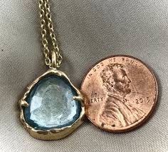 Everlasting aquamarine necklace in 14ky gold – Kristin Kennedy