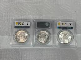 MORGAN SILVER DOLLAR PCGS 1883-O, 1884-O, & 1885-O MS 63 3 ...