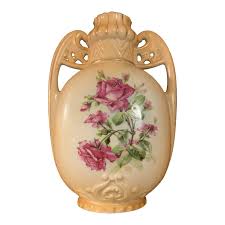 Early 20th Century Hand Painted Australia Vase | Chairish