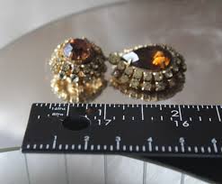 Vtg Sweater Clip Cardigan Closure Hook and Loop Brooch Victorian Teardrop Amber | eBay