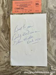 BUDDY DE FRANCO SIGNED BAND PAPER AND JAZZ TICKET GLENN ...