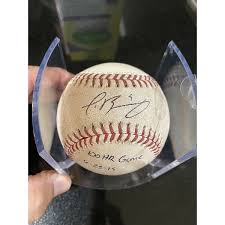 Javier Baez Signed /inscribed 100 HR Game Used Baseball Mlb Holo Fanatics