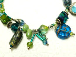 VINTAGE GLASS AND STONE BEAD ADJUSTABLE WIRE CHOKER NECKLACE | eBay